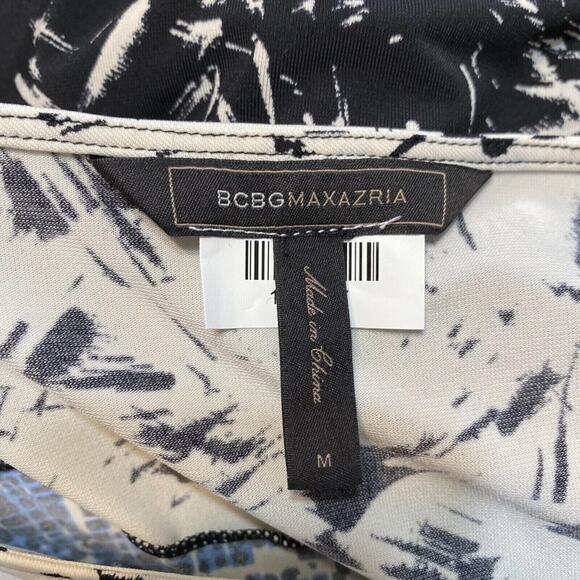 BCBGMaxazria‎ Dress Size Medium Women's Mini Shift Abstract Print Longsleeve - Picture 3 of 8